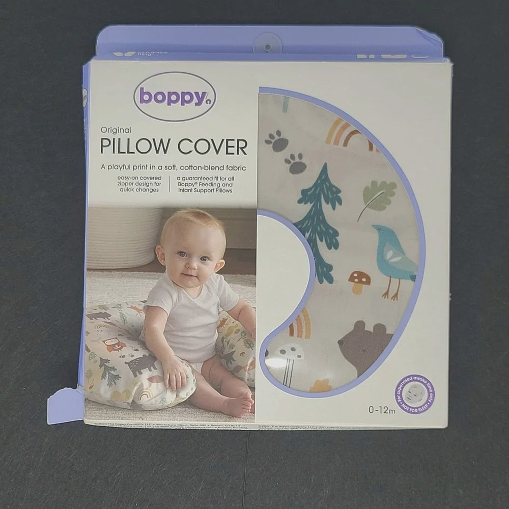 Boppy Original Pillow Cover Spice Print NEW Sealed Damaged Box Woodland